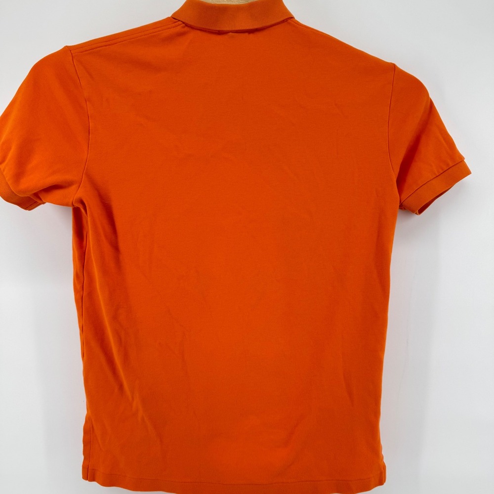 Polo Ralph Lauren Polo Shirt Mens M Orange Blue Pony Short Sleeve Cotton Classic - Picture 3 of 10